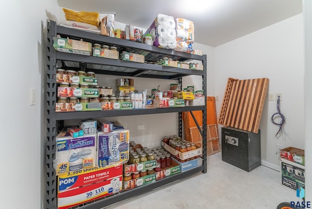 view of storage area