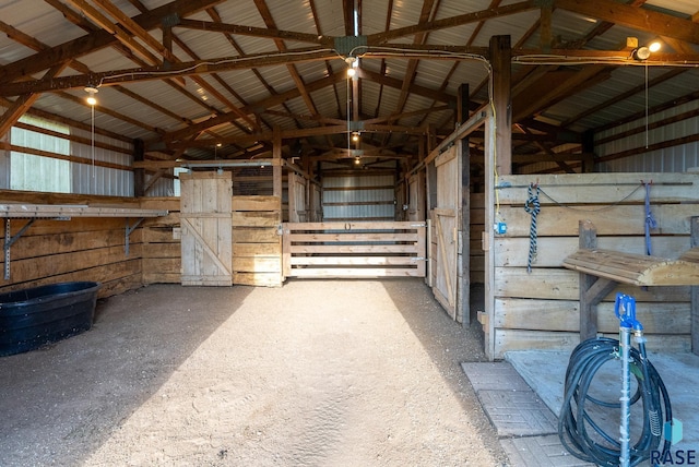 view of horse barn