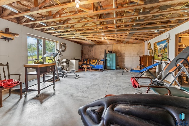 6305 Lakeview Dr, Wentworth, SD 57075 - below grade area featuring refrigerator