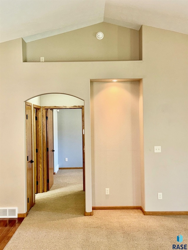 800 W Sterling Oak Cir, Sioux Falls, SD 57108 - carpeted spare room with baseboards and vaulted ceiling