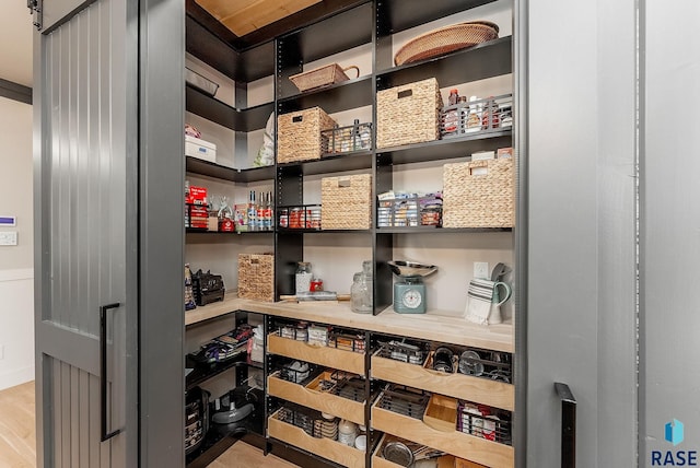 view of storage area