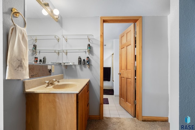 29783 Frog Creek Rd, Centerville, SD 57014 - bathroom with tile patterned flooring, vanity, and baseboards
