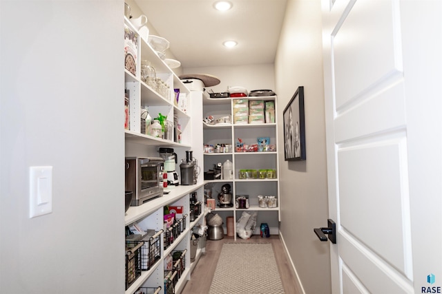 view of storage area