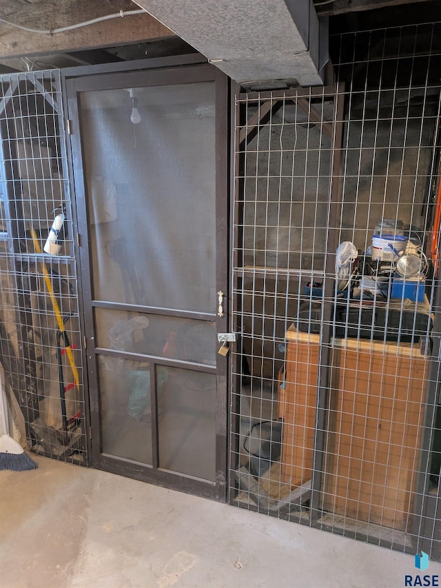 view of storage room