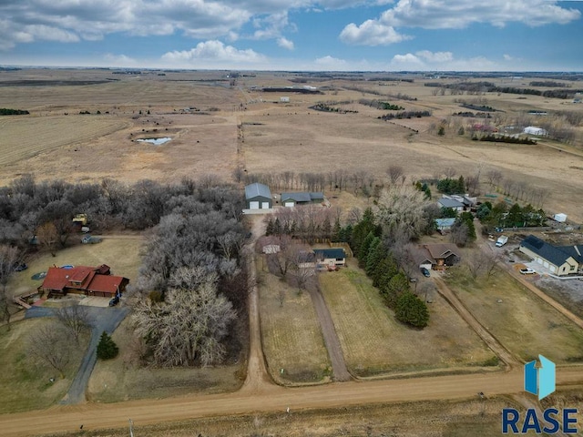 bird's eye view featuring a rural view