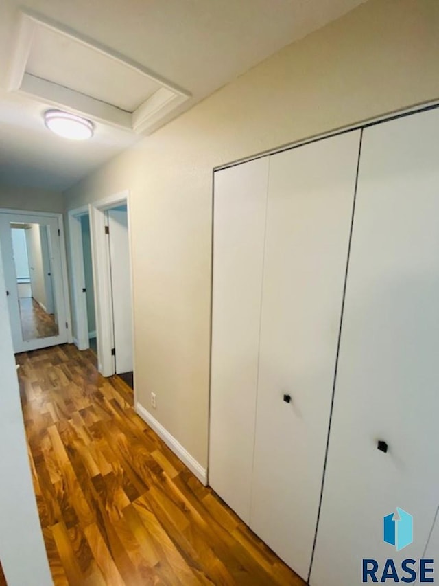 3016 E 20th St, Sioux Falls, SD 57103 - hall with baseboards and wood finished floors