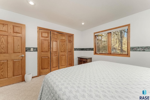 7 N Sun Valley Pl, Sioux Falls, SD 57110 - bedroom featuring a closet, carpet, and recessed lighting