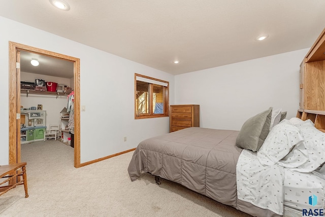 7 N Sun Valley Pl, Sioux Falls, SD 57110 - bedroom featuring a closet, baseboards, a spacious closet, carpet, and recessed lighting
