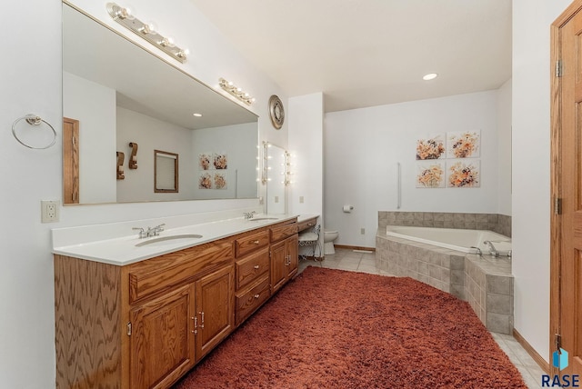 7 N Sun Valley Pl, Sioux Falls, SD 57110 - full bath with a sink, tile patterned floors, toilet, and a bath