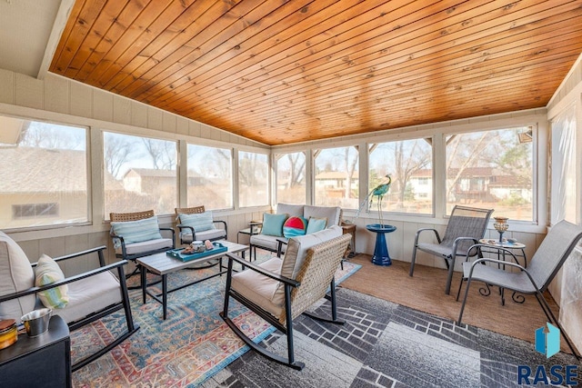 sunroom / solarium with an outdoor living space