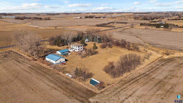 aerial view with a rural view