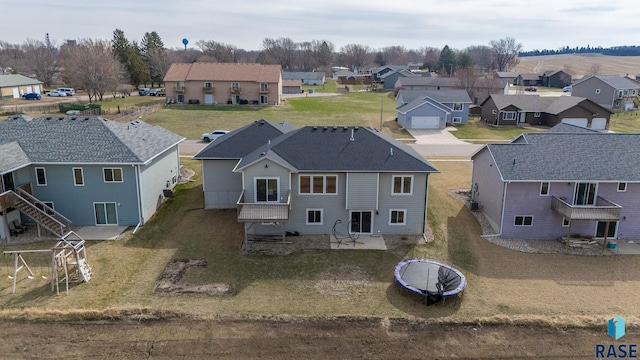 aerial view featuring a residential view