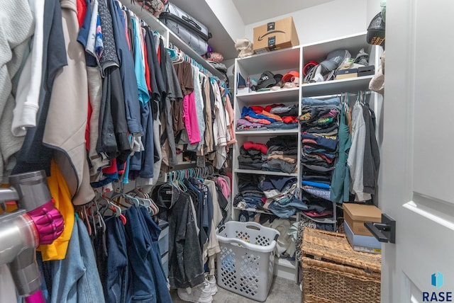 view of walk in closet