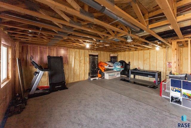 view of basement