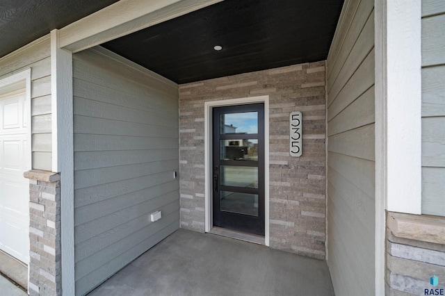 view of doorway to property