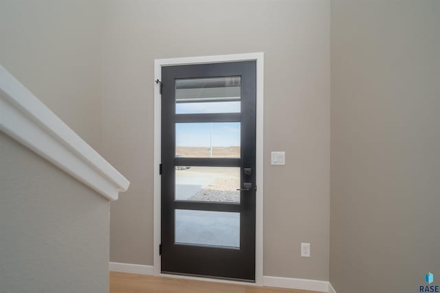 foyer with baseboards