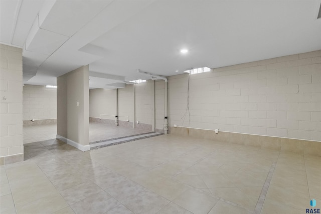 1205 Douglas Ave, Yankton, SD 57078 - finished below grade area featuring tile patterned floors and recessed lighting