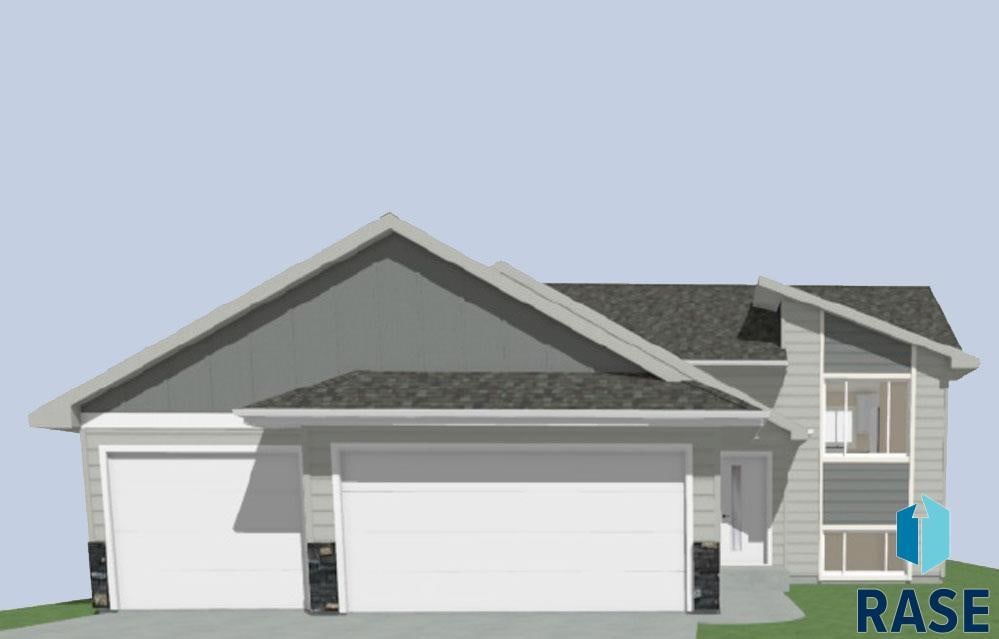 6845 W Viola Ct, Sioux Falls, SD 57107 - view of front facade with concrete driveway, roof with shingles, and an attached garage