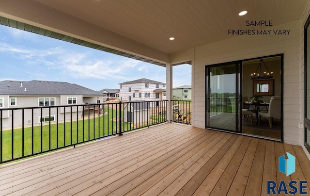 8312 E Wicker Ct, Sioux Falls, SD 57110 - deck with a yard and a residential view