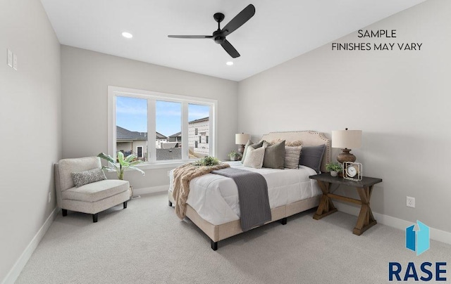 8312 E Wicker Ct, Sioux Falls, SD 57110 - bedroom with baseboards, carpet, and recessed lighting