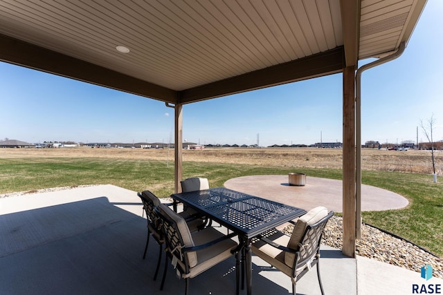 view of patio with outdoor dining area