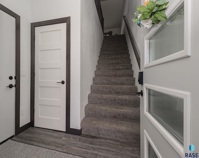23744 461a Ave # 2, Wentworth, SD 57075 - staircase with wood finished floors
