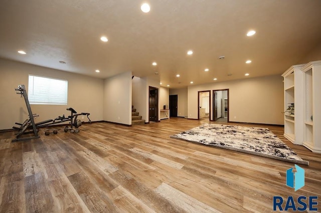 105 N Nora St, Viborg, SD 57070 - exercise room featuring recessed lighting and baseboards
