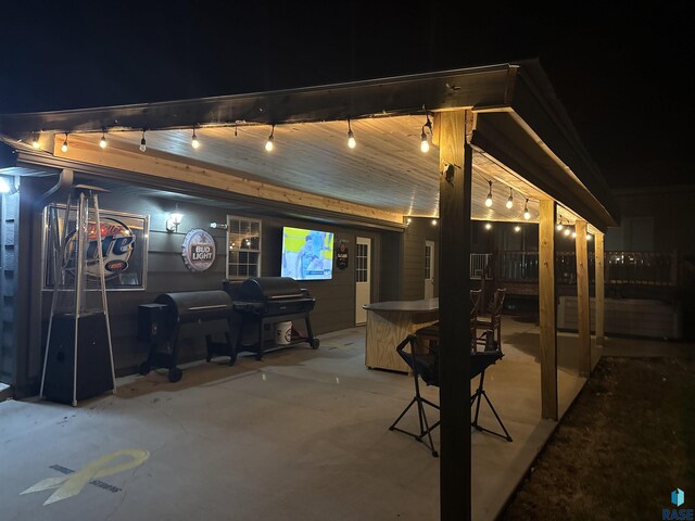 105 N Nora St, Viborg, SD 57070 - patio at twilight with area for grilling