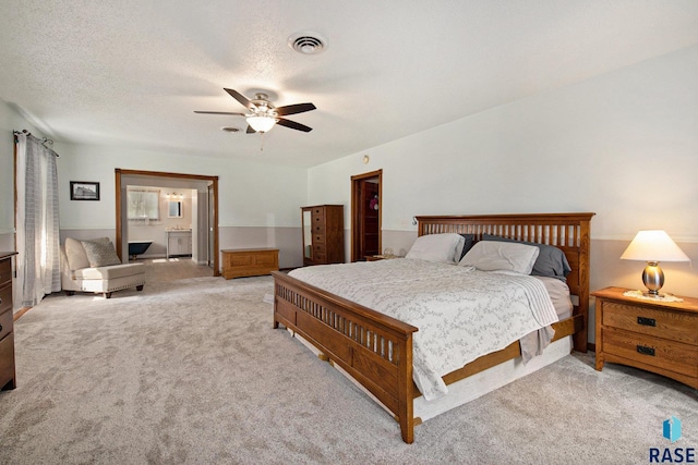 28128 462nd Ave, Davis, SD 57021 - bedroom with visible vents, light colored carpet, and ceiling fan