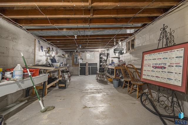 28128 462nd Ave, Davis, SD 57021 - below grade area featuring a workshop area and electric panel