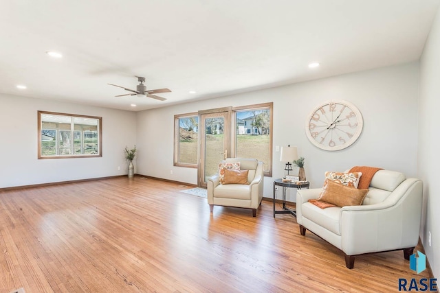 1000 N Six Mile Rd, Sioux Falls, SD 57110 - sitting room with a wealth of natural light, recessed lighting, and light wood-style floors