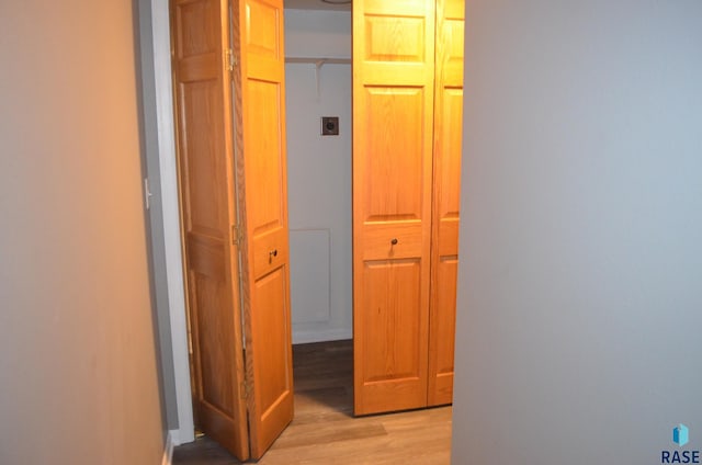 hall with light wood finished floors