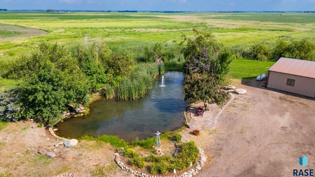 aerial view with a rural view