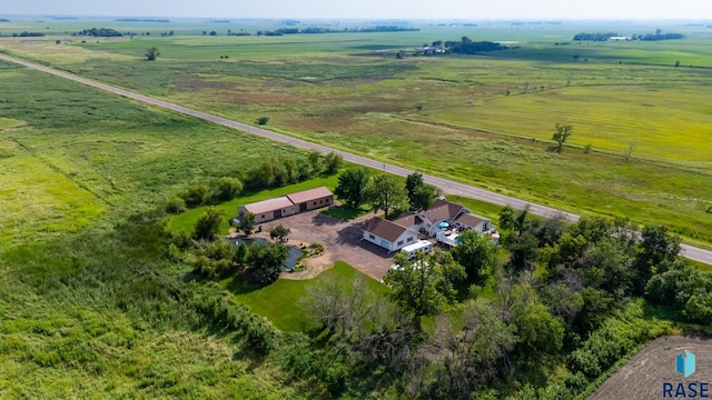 bird's eye view with a rural view
