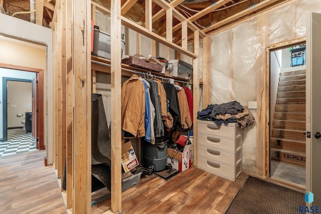 interior space with wood finished floors