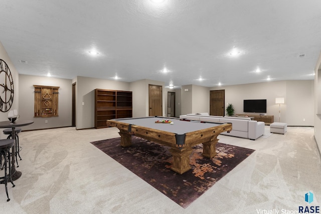 3508 E Prairie Wind St, Sioux Falls, SD 57108 - recreation room with recessed lighting, carpet, pool table, and baseboards