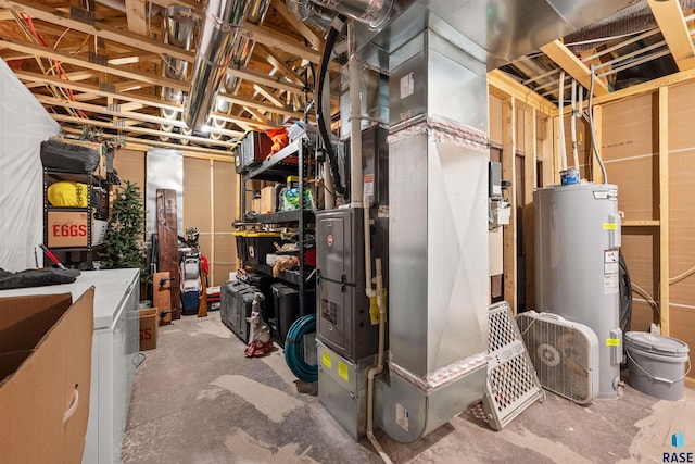 812 Sarah C Cir, Garretson, SD 57030 - unfinished basement with water heater