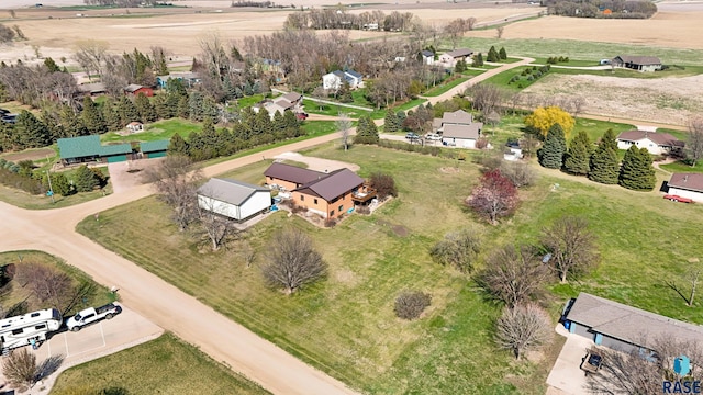 bird's eye view featuring a rural view