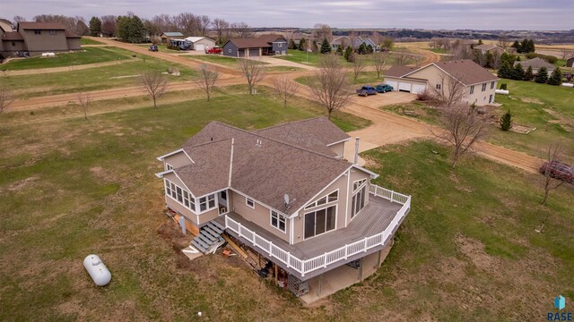 bird's eye view with a residential view
