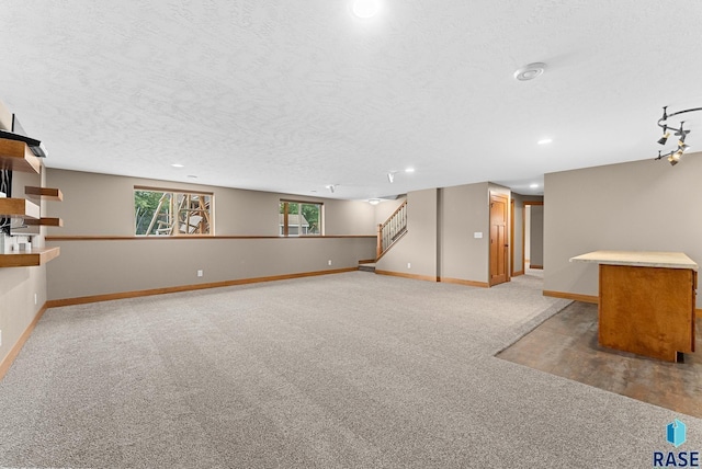 501 Taylor Dr, Tea, SD 57064 - interior space with recessed lighting, stairs, light carpet, and baseboards