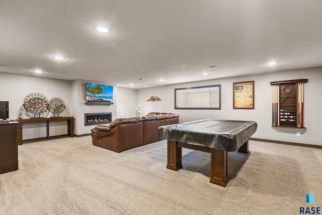 1917 S Firefly Dr, Sioux Falls, SD 57110 - rec room featuring a lit fireplace, recessed lighting, and carpet floors