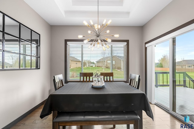 1917 S Firefly Dr, Sioux Falls, SD 57110 - dining space with a raised ceiling, a wealth of natural light, and a chandelier