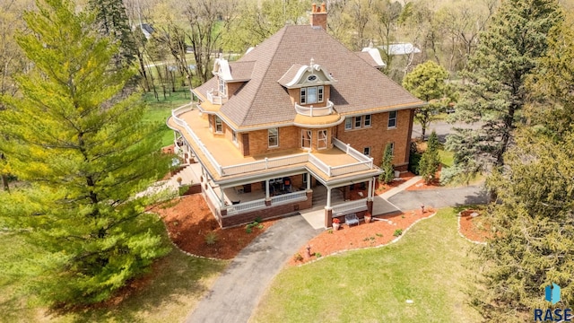 birds eye view of property