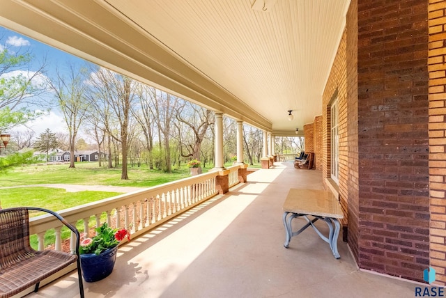 view of patio / terrace featuring a porch