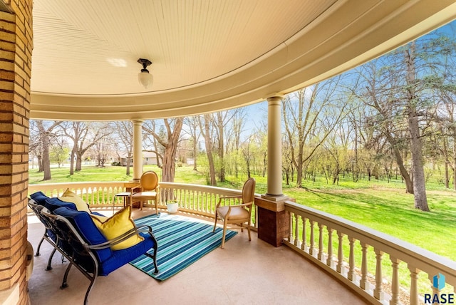 view of patio / terrace featuring a porch