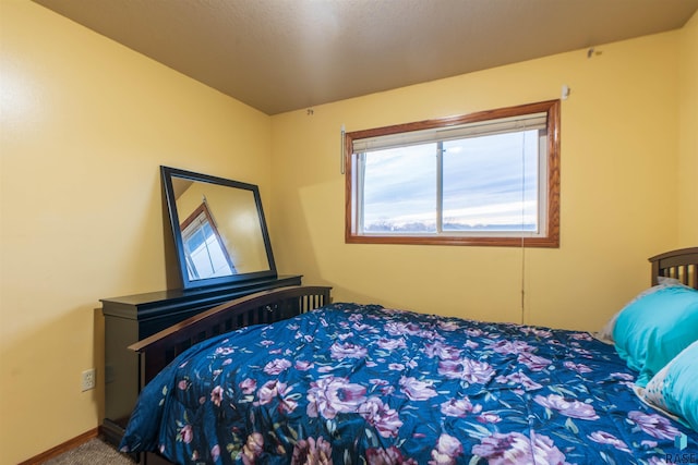bedroom with carpet