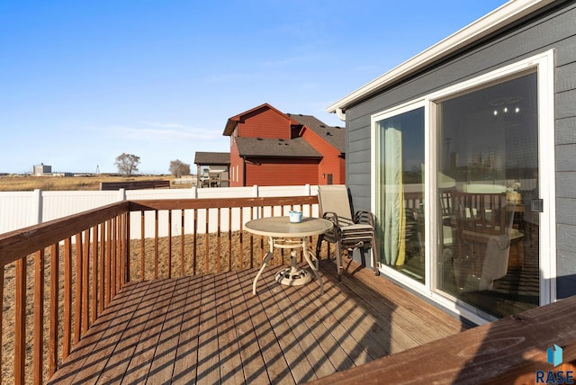 wooden deck with fence