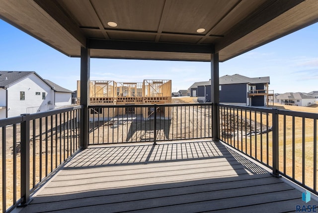 8309 E Sheridan Cir, Sioux Falls, SD 57110 - wooden deck featuring a residential view