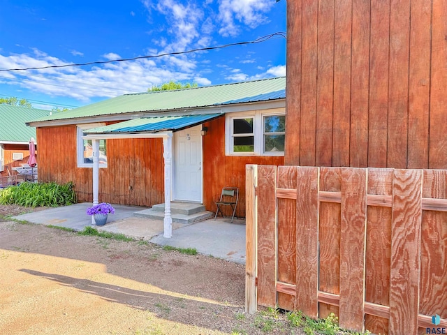 120 SW 2nd St Unit 1 & 2, Wentworth, SD 57075 - view of exterior entry with metal roof
