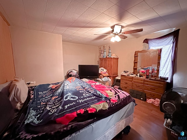 120 SW 2nd St Unit 1 & 2, Wentworth, SD 57075 - bedroom featuring a ceiling fan and wood finished floors